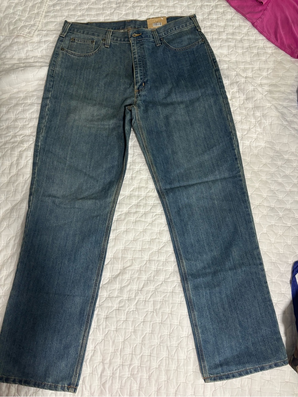 Carhartt Men's Denim Straight-Leg Jeans in Blue